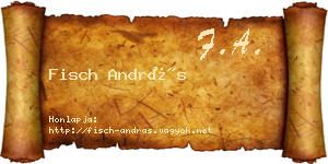 Fisch András névjegykártya