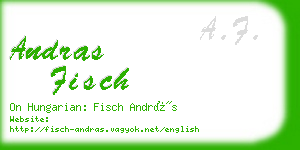 andras fisch business card